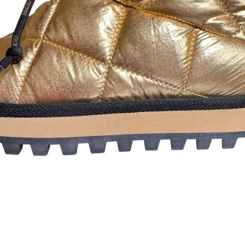 GUESS EUC Leian 2 Gold Womens Logo Booties sz 8.5M‎